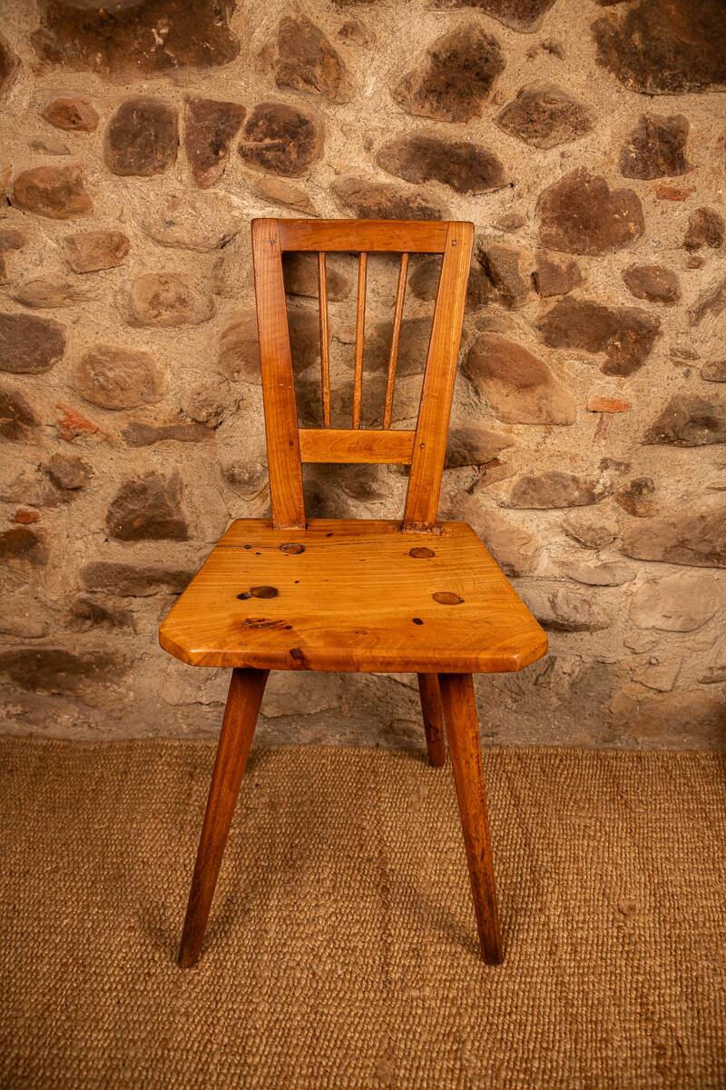 19th Century Alsatian Farm Chair, Waxed Finish