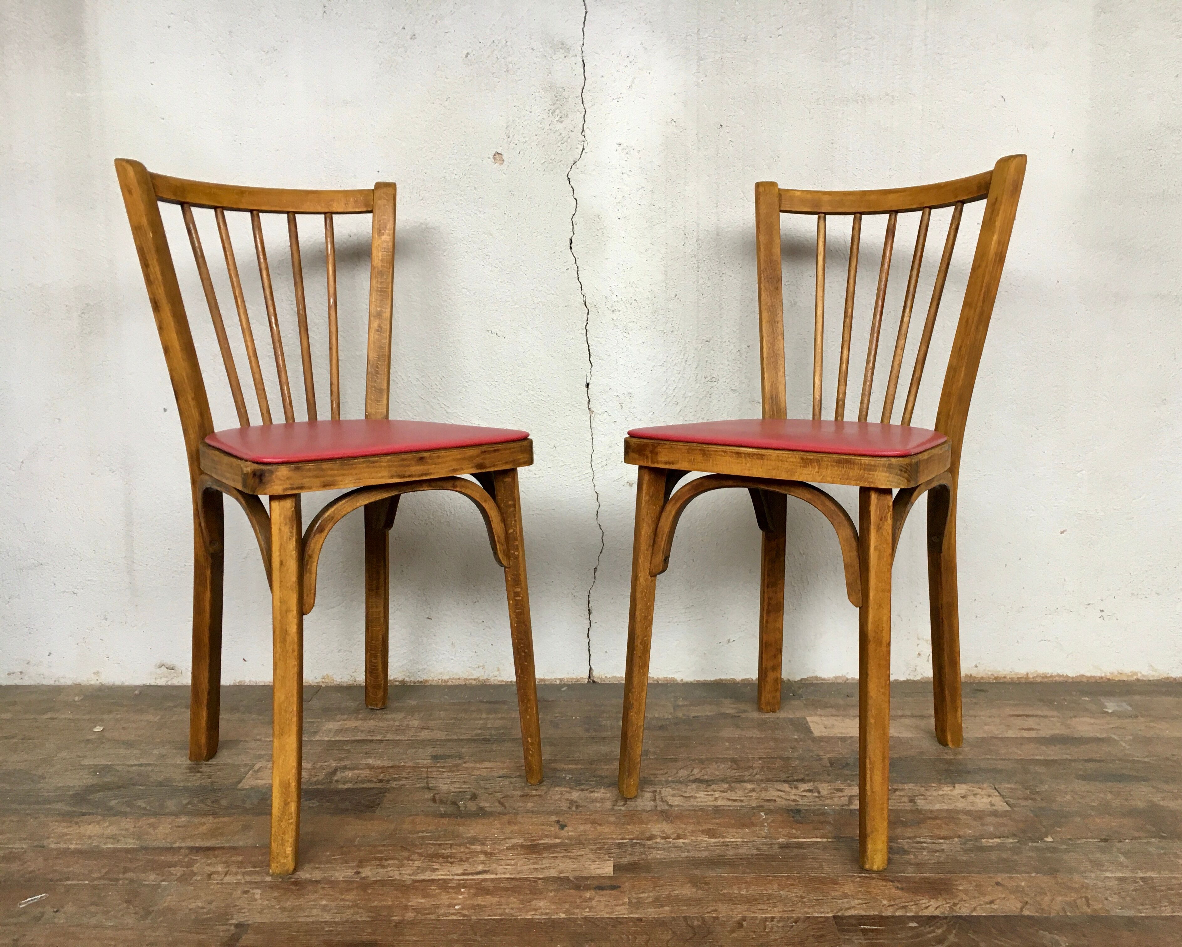 Pair of baumann bistro chairs