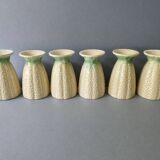 6 mazagrans in barbotine, melon, 70s