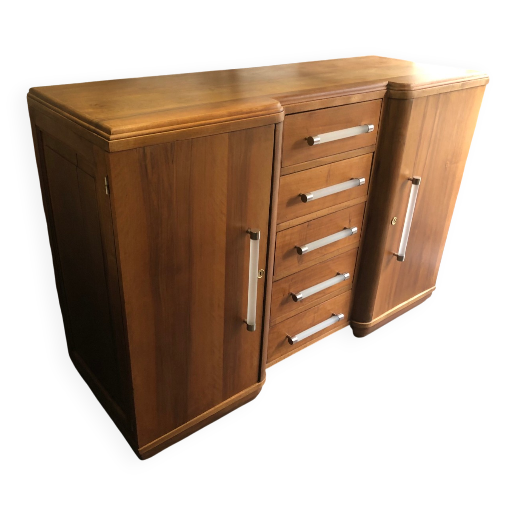 1930s Art Deco buffet in solid walnut