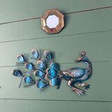 Metal peacock wall decoration