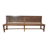 Banquette d’office ou de billard en cannage