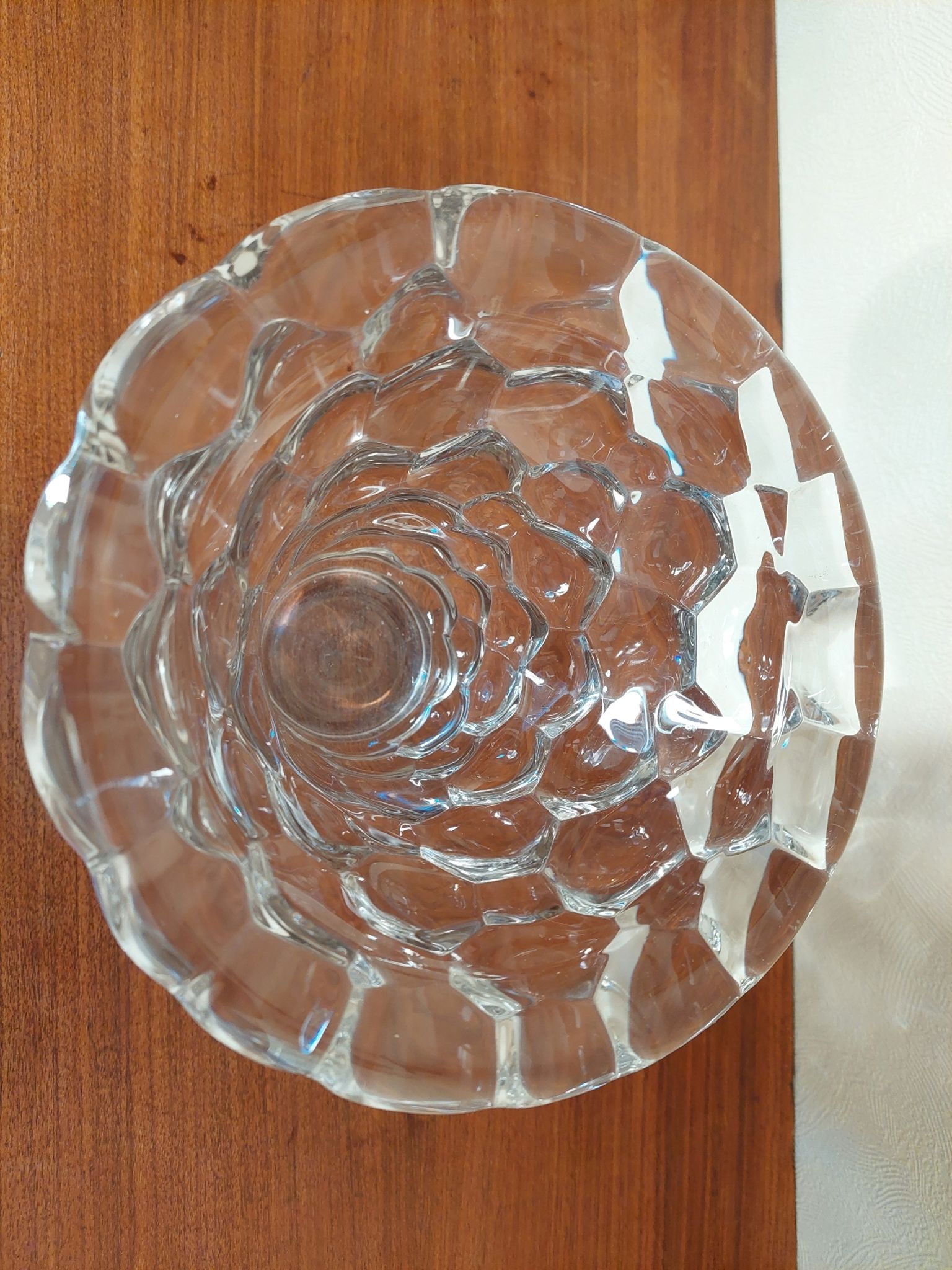 Vase en cristal transparent Pierre D'Avesn , Art Deco