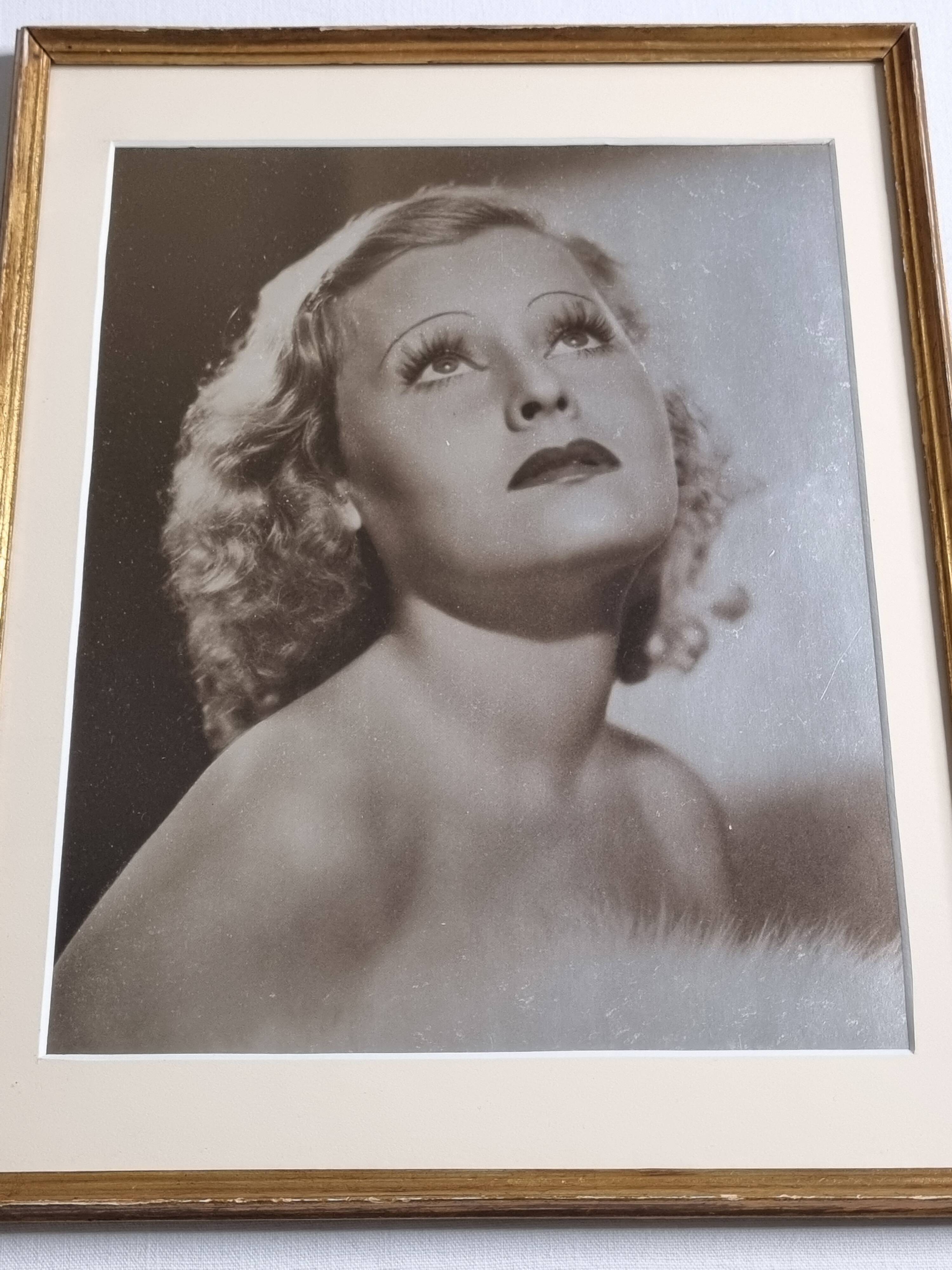 Portrait of Lilian Harvey – Framed glossy print, 1930
