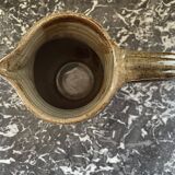 Glazed stoneware pitcher