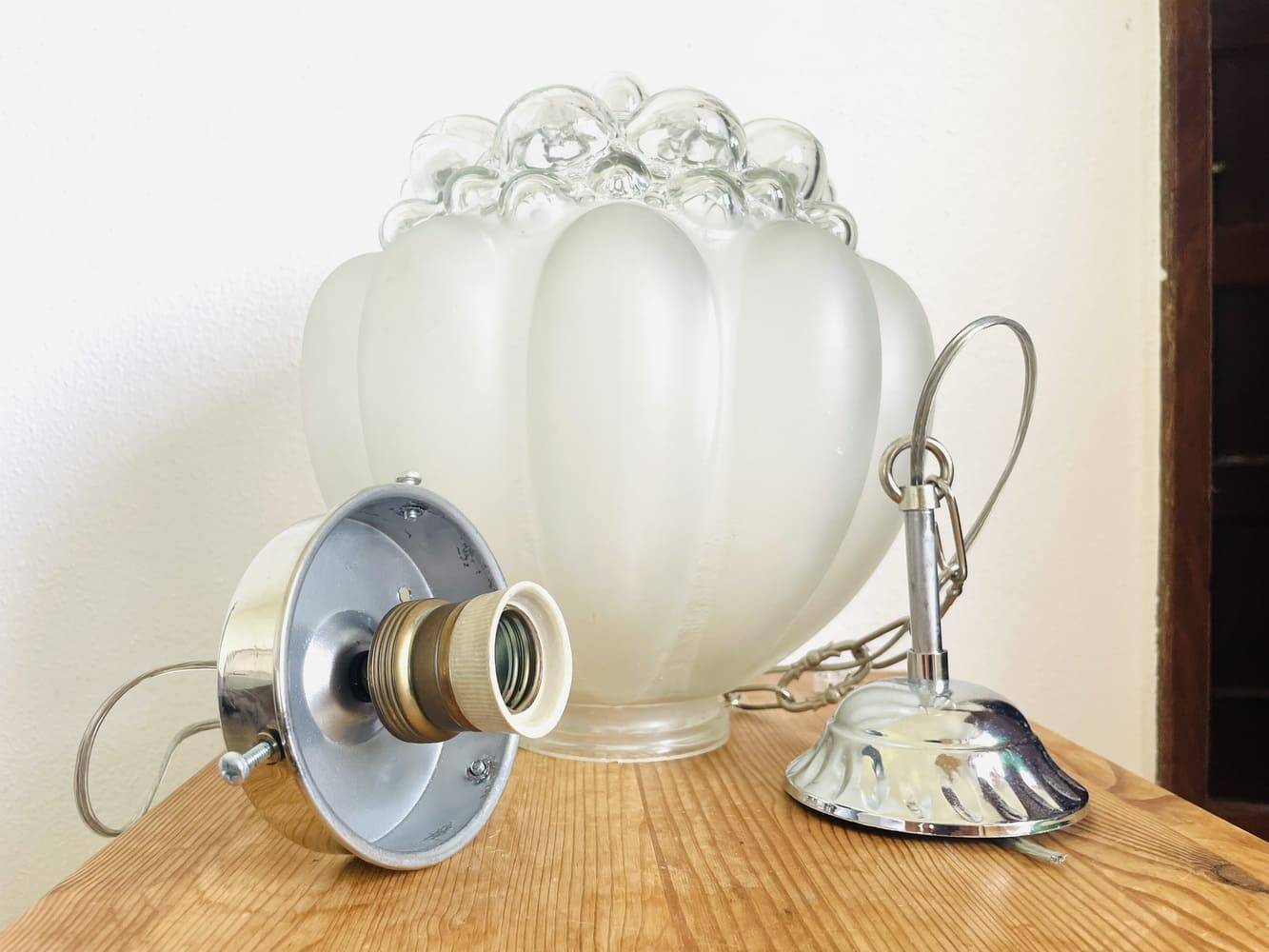 Large bubble glass hanging light