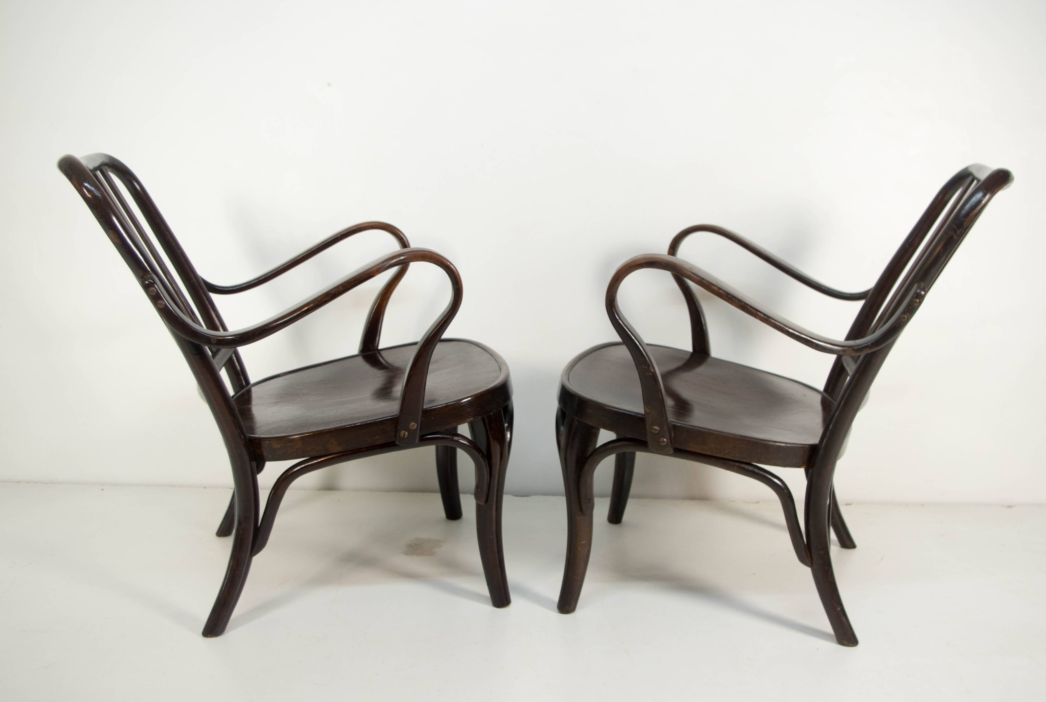 Paire de fauteuils n°752 par Josef Frank pour Thonet, 1930