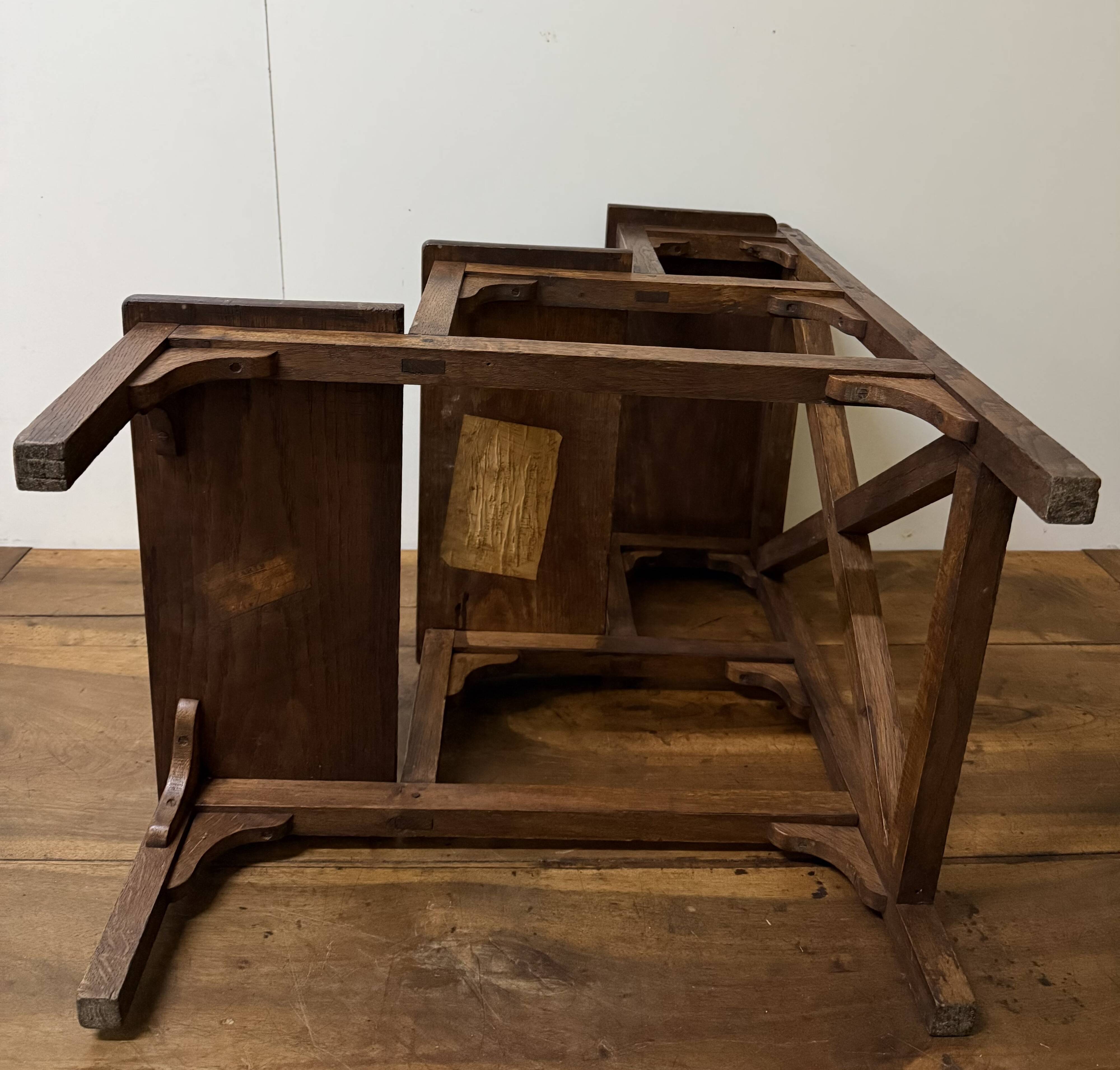 Library step ladder in oak