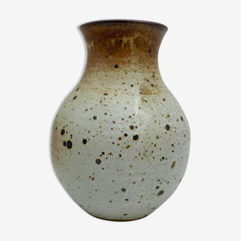 Pansu vase in ceramic gres pyrite