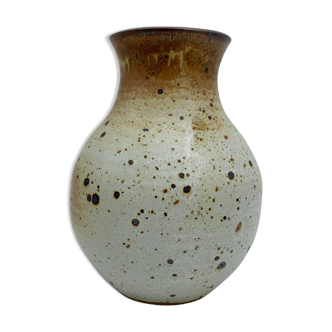 Vase en ceramique grès pyrite