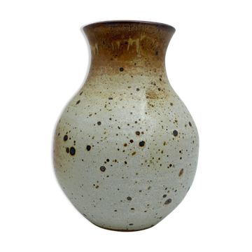 Vase en ceramique grès pyrite
