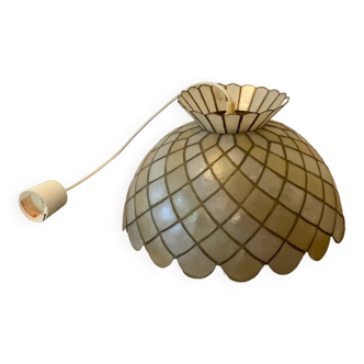 Mother-of-pearl pendant lamp Selency x Monoprix Croisé Laroche