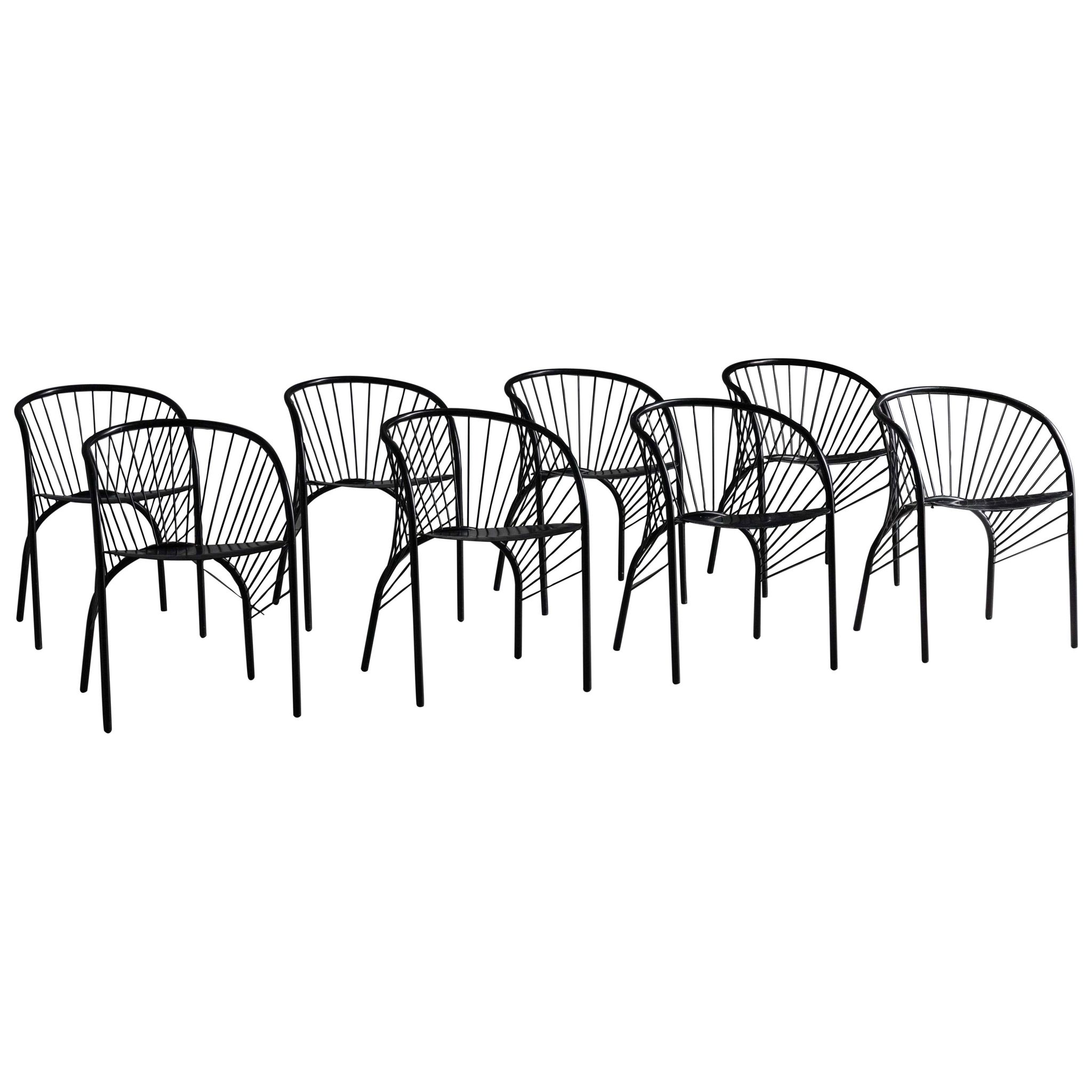 "Lizzie" chairs by Regis Portier for Paolo Pallucco, Italy, 1980s