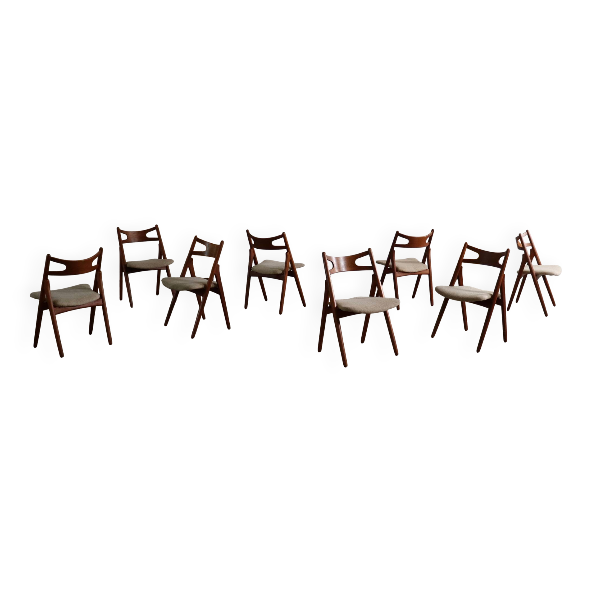 Hans J. Wegner CH29 Sawbuck dining chairs for Carl Hansen & Son 1952