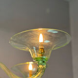 Green Murano glass Venetian chandelier, circa 1940