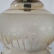 Lustre en verre travaillé et laiton