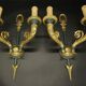 Pair of large Restoration style wall sconces from Lucien GAU - bronze
