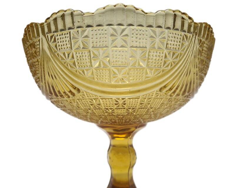 Fruit bowl on stand from Ząbkowice Glassworks, 1970s