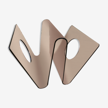 Porte vinyles/ revues plexiglas forme W