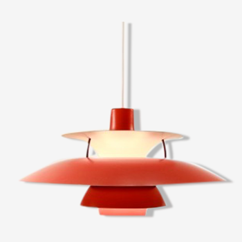Lampe vintage PH5 rouge par Poul Henningen pour Louis Poulsen