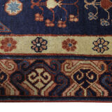 Handwoven antique wool khotan rug- 119x286cm