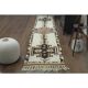 1970s Vintage Turkish Hand-Knotted Wool Cotton White Runner Rug 90x395