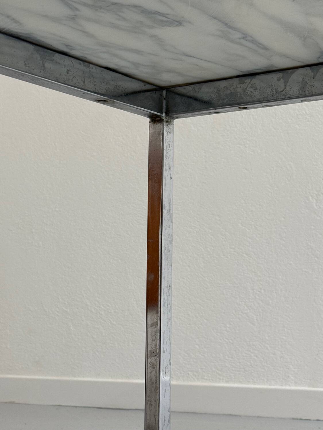 Florence Knoll 70s vintage metal marble coffee table
