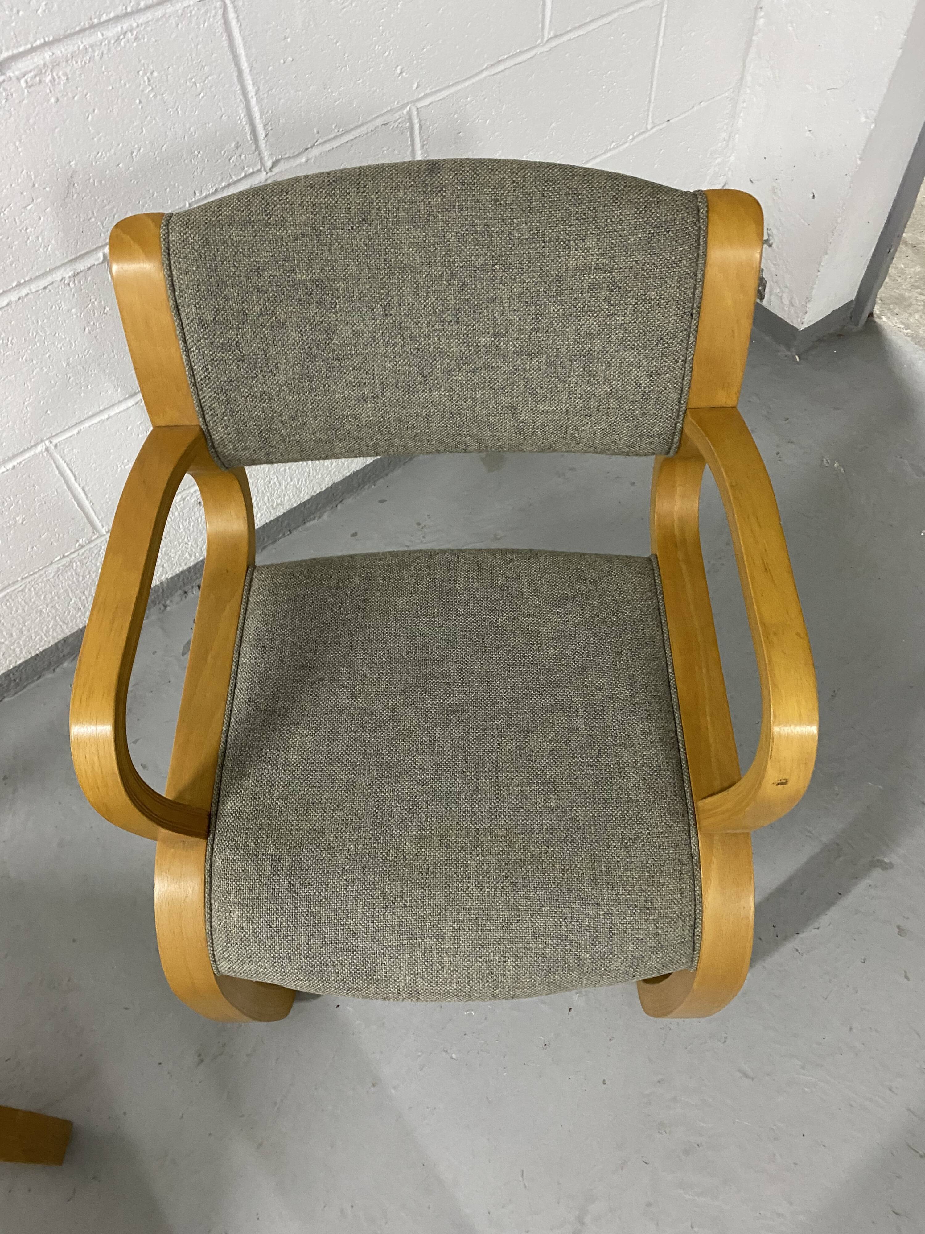 Pair of Danish armchairs, Canteliver model signed Magnus Olesen