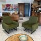 Paire Fauteuil Fero Vert Vintage circa 1960
