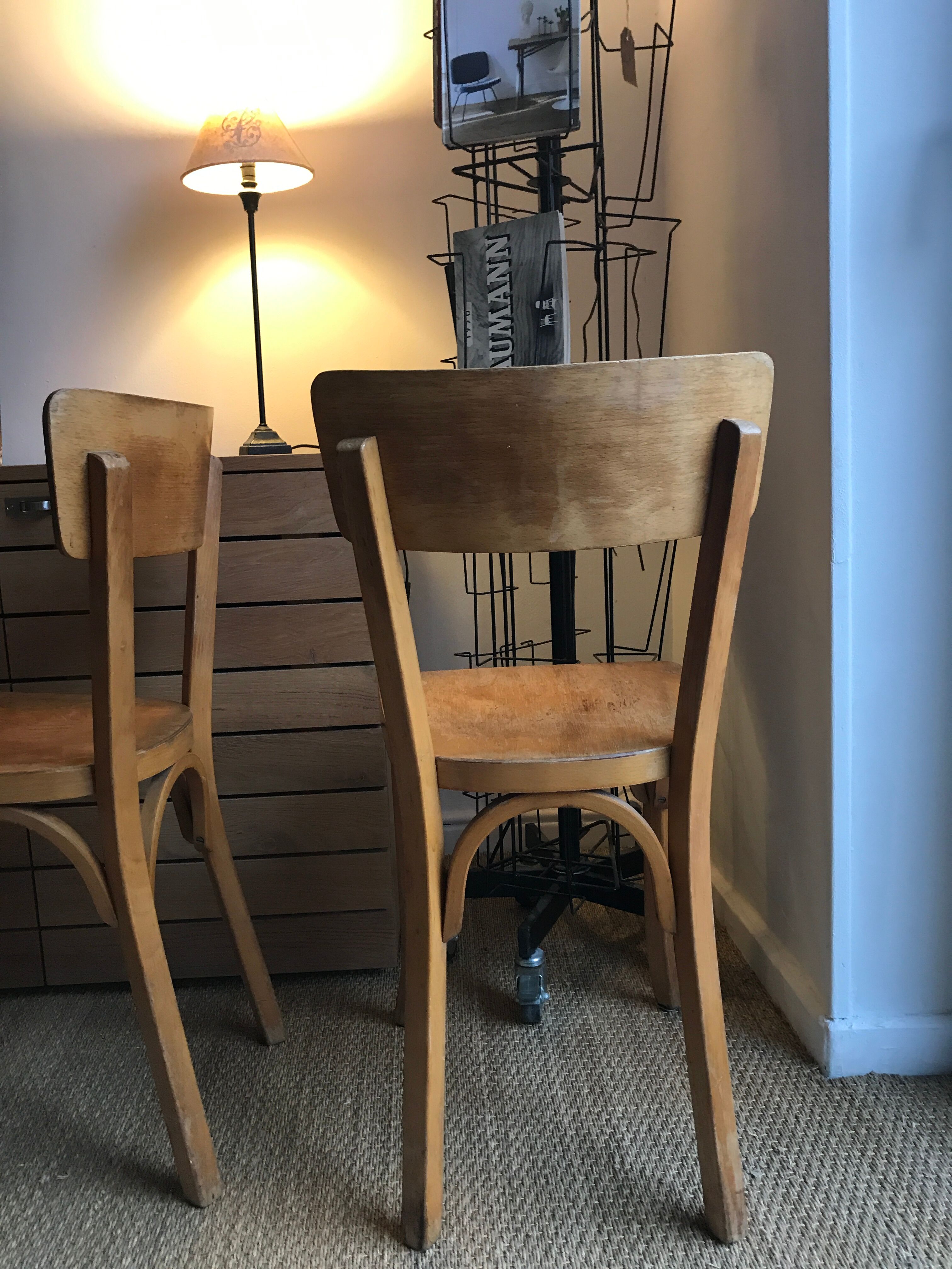 Lot of 2 baumann bistro chairs