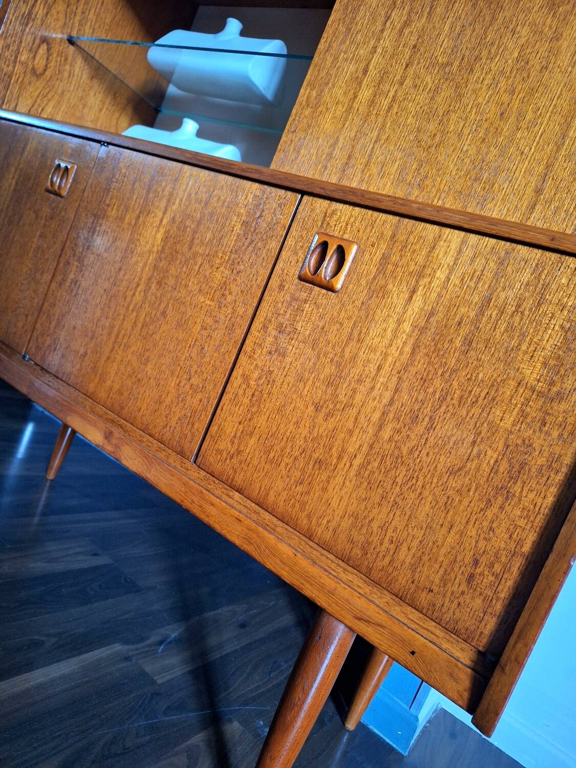 Vintage sideboard, antique bar cabinet, secretary bookcase