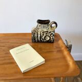 Scandinavian service in beech wood metal and metal upright in 60s