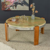 Onyx marble coffee table 70s