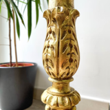 Louis XVI column floor lamp in gilded wood