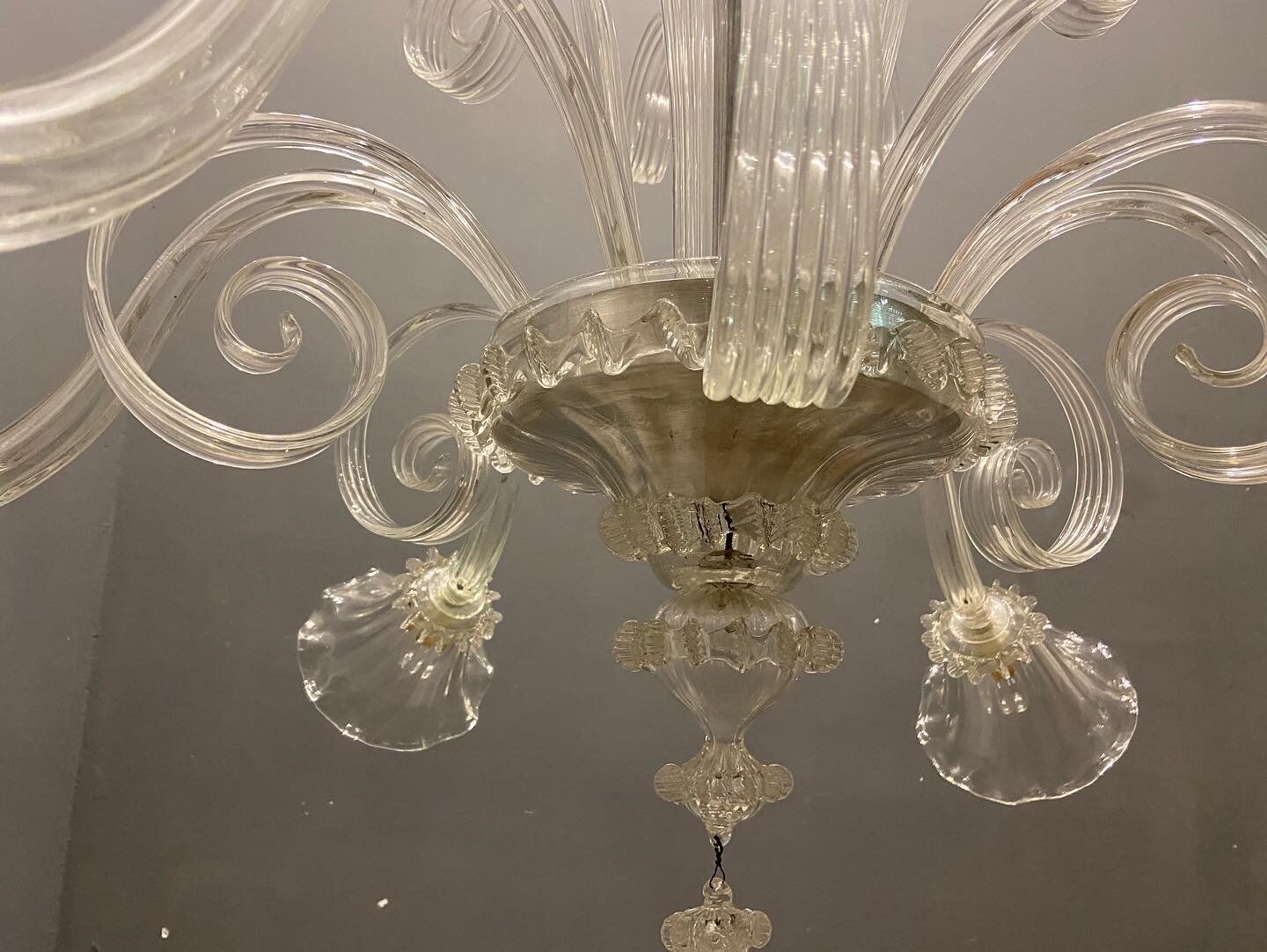 Venetian murano glass chandelier, 1960s