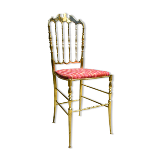 Solid brass chair Chiavari Italy