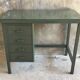 Small metal industrial desk with column of 4 drawers - industrial - 1960