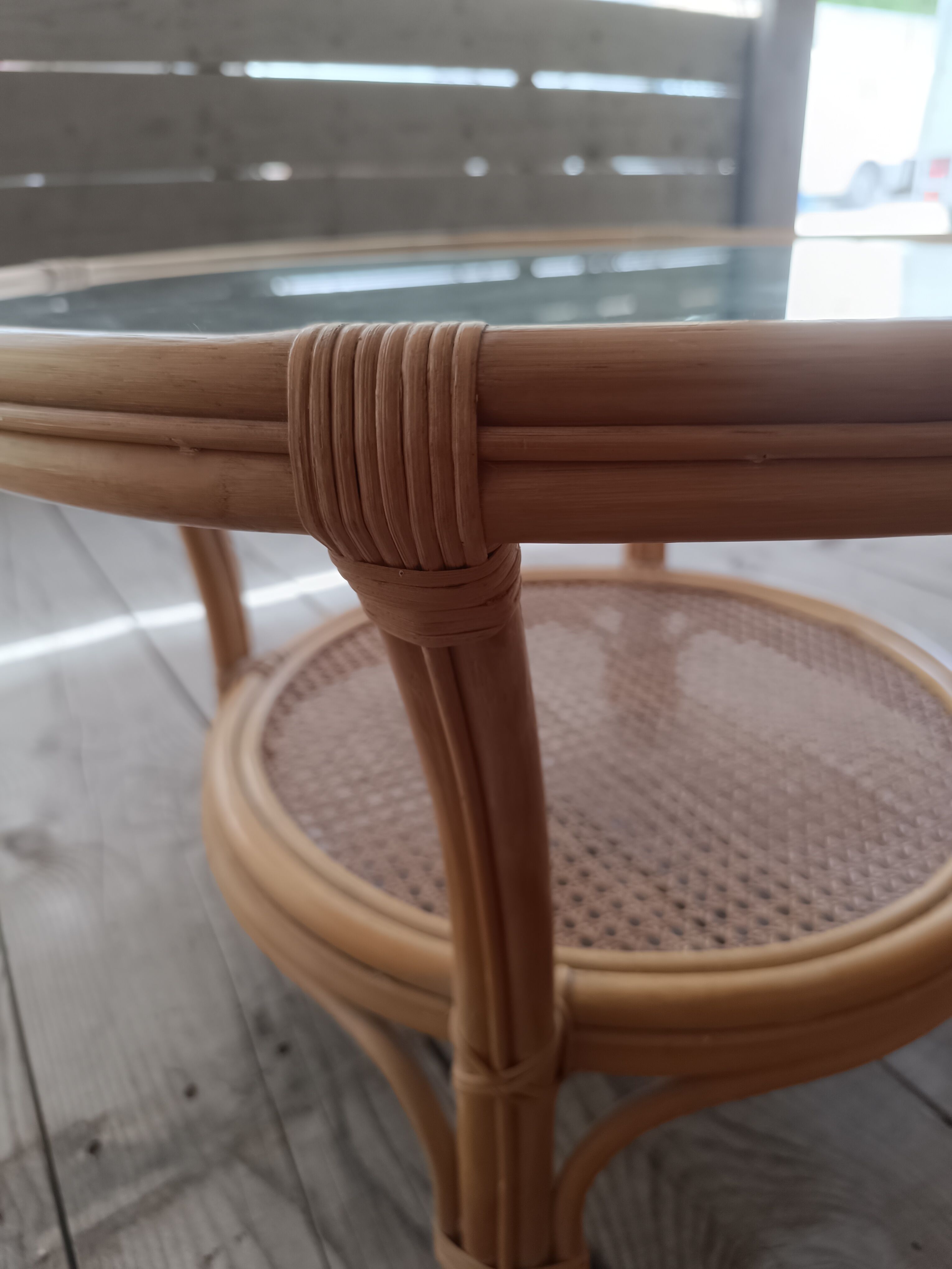 Rattan coffee table