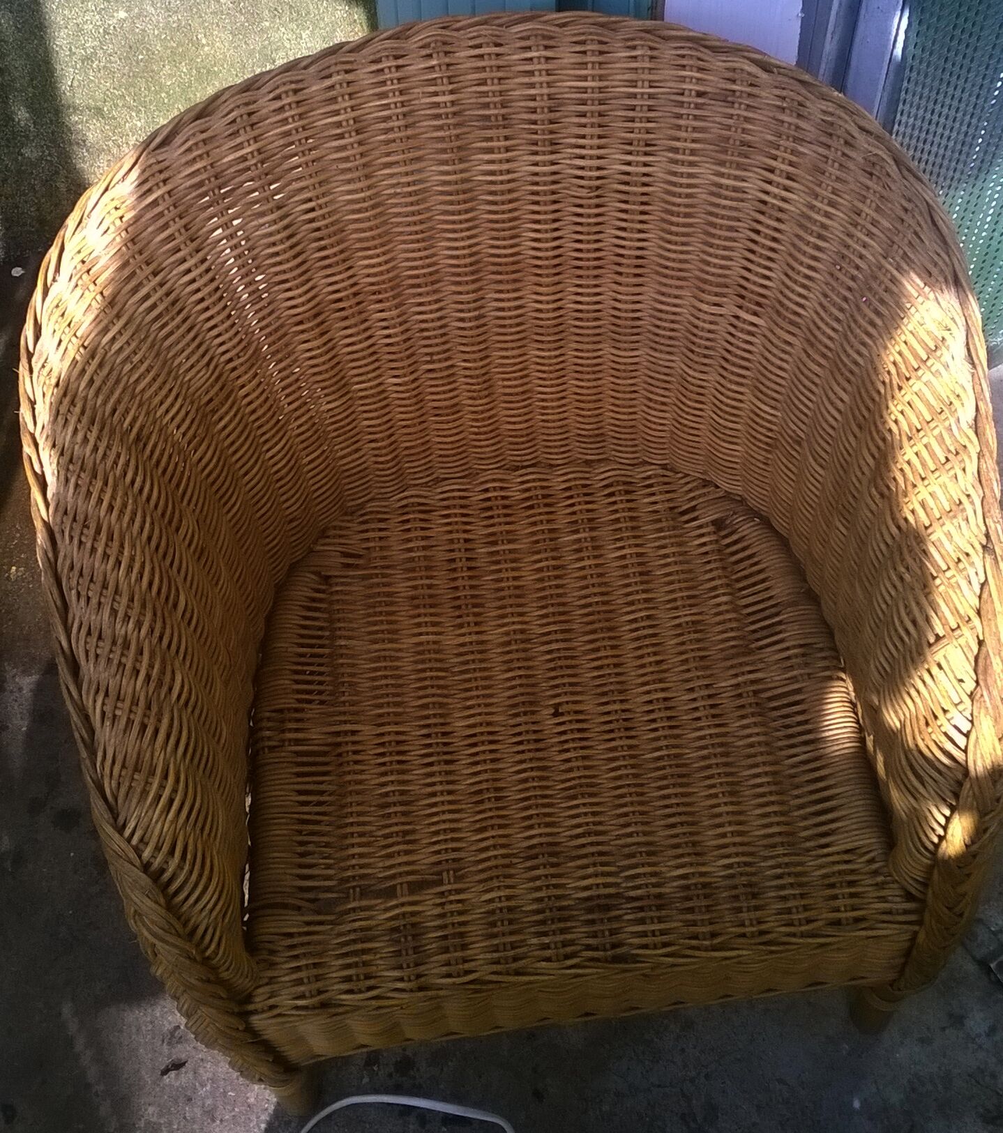 Rattan chair and braided wicker for children