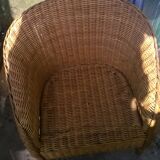 Rattan chair and braided wicker for children