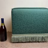 Napoleon III style pouf in patterned fabric