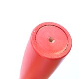 Red scandinavian wooden candlestick