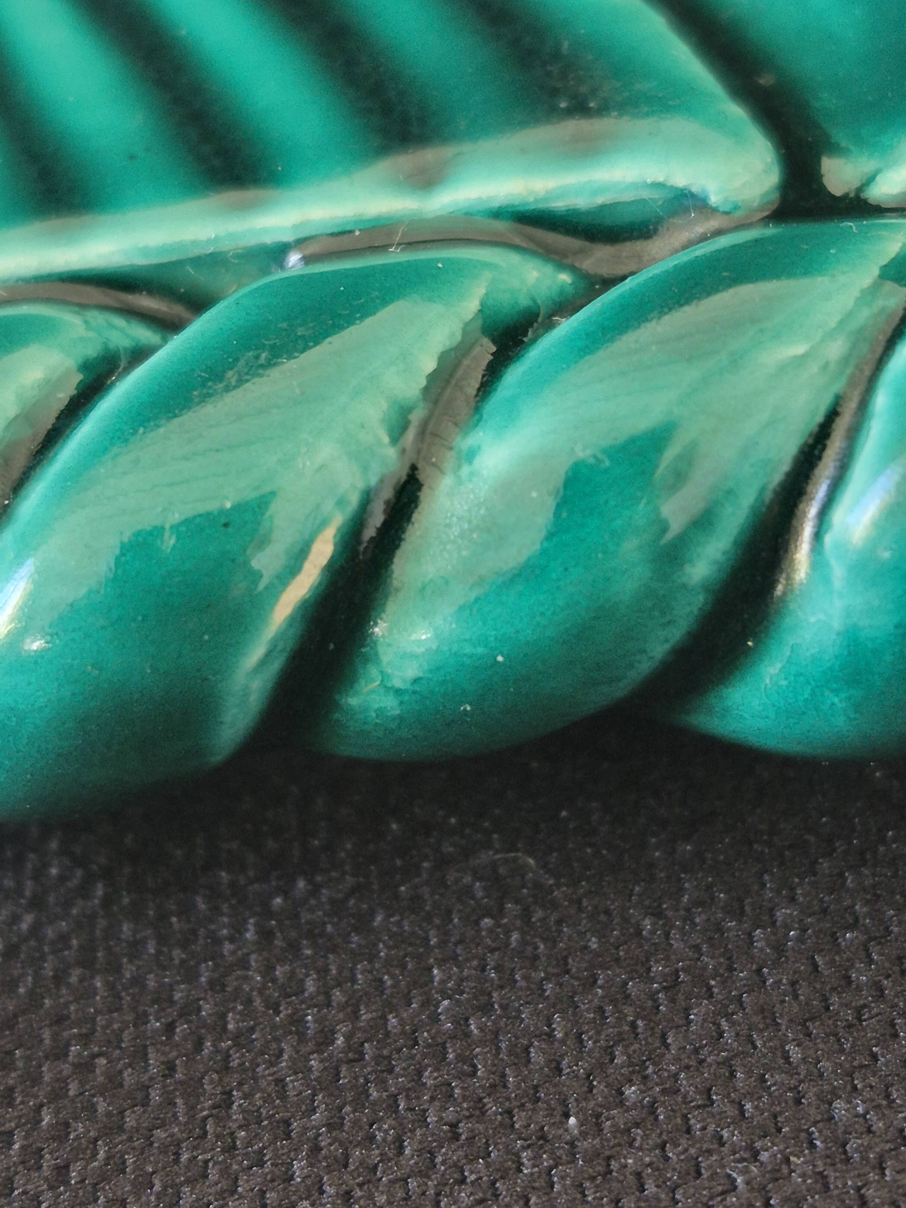 Varnished ceramic trivet from Vallauris and 2 bottle coasters.