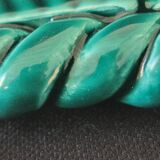 Varnished ceramic trivet from Vallauris and 2 bottle coasters.