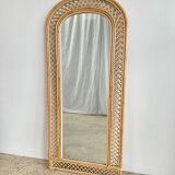 Rattan foot mirror with braces H:2m