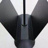 Porada Arredi Black Metal Minimalistic Magazinine Rack, 1980's, Italy