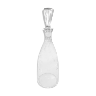 Carafe en verre gravé années 1970