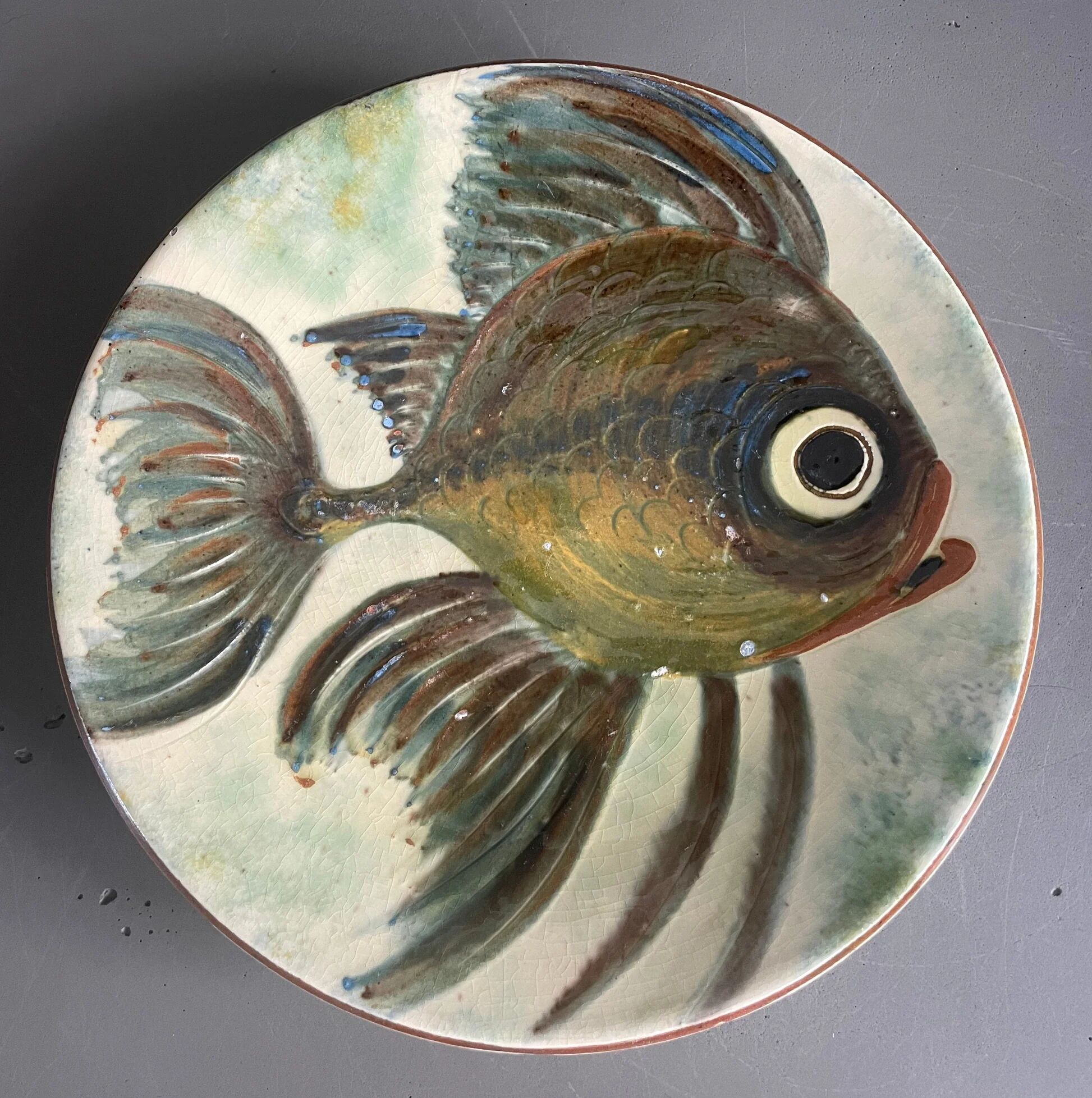 Série de 6 assiettes Puigdemont motifs poissons