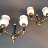 Pair of two-light sconces from Maison Lunel 1960.