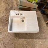 Ceramic sink with drainer